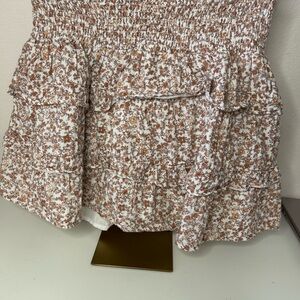 Girls Floral Ruffle Skirt